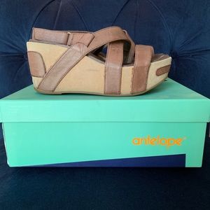 Antelope Brown Platform Wedge